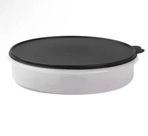 New Tupperware Large Round Keeper Pies Cakes Slices Black Seal 33cm x 8cm *B - Picture 1 of 1