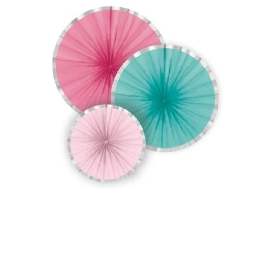 Flamingo Sommer Party Dekoration Set Fächer Hawaii, 3 Stück,pastellfarben,NEU+++ - Bild 1 von 1