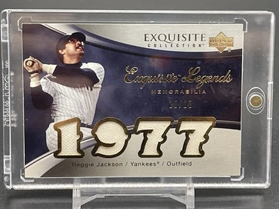 2006 Upper Deck Exquisite Collection Reggie Jackson Jersey Relic 15/15 - 1977 - Image 1 of 2