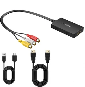 Adaptador AV a HDMI, convertidor RCA a HDMI, AV compuesto CVBS video audio - Imagen 1 de 14