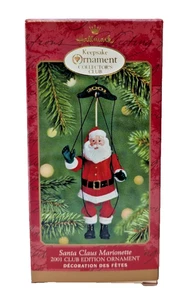 Vintage 2001 Santa Claus Marionette Hallmark Keepsake Collector's Club Ornament - Picture 1 of 4
