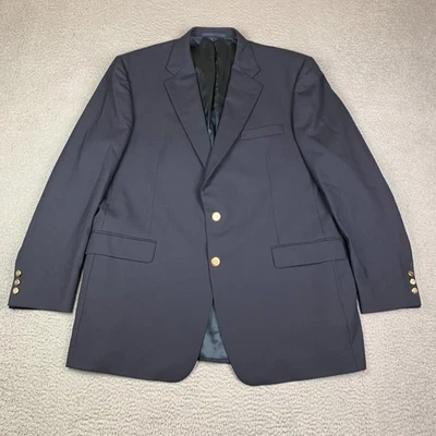 Jaqueta Blazer Burberry London Masculina Lã Azul Modelo Kensington Tamanho 46L - Imagem 1 de 4