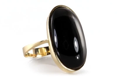 Damen Ring Sternsaphir oval vierstrahlig ca. 31 ct 750 Gelbgold [BRORS 19583] - Bild 1 von 4