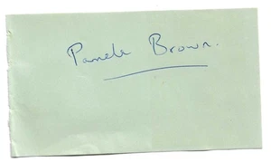 Pamela Brown.  Actress. Cleopatra, One Of Our Aircraft Is Missing. Signed Page - Picture 1 of 1