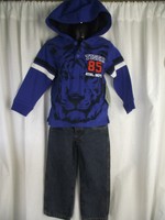 BNWOT Boys Sz 5 Fubu Brand Denim Jeans and Black Hoodie Set
