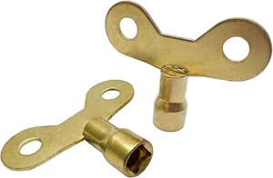 Llaves de interruptor de plomería tipo reloj de metal para grifo y llave de grifo de agua 6 mm 2 piezas - Imagen 1 de 4