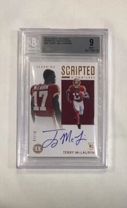 TERRY MCLAURIN 2019 PANINI ENCASED #38 AUTOGRAPH /50 ROOKIE CARD BGS 9 AUTO 10 - Picture 1 of 2
