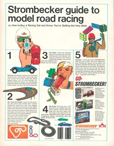 1967 STROMBECKER model car road racing PRINT AD slot car track race toy - Picture 1 of 2