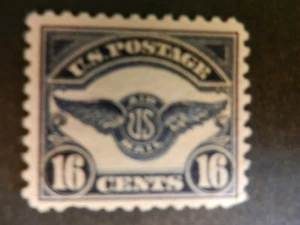 #C5 16c *DEHAVILLAND BIPLANE AIR MAIL* STAMP.  MH, F-VF, OG. - Picture 1 of 1