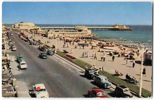 Worthing Marine Parade Sussex - 1964 Salmon Postcard V12 - Picture 1 of 3