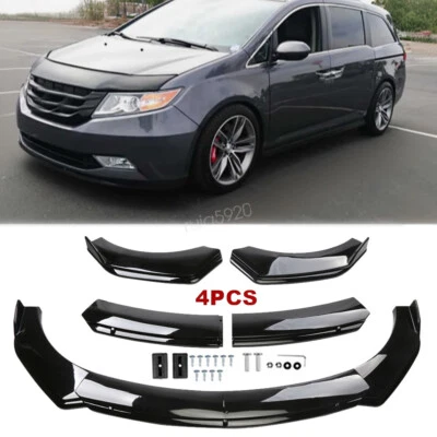 For Honda Odyssey Glossy Black Car Front Bumper Lip Splitter Spoiler Body Kit Foto 1 de 4