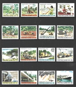 CHRISTMAS ISLAND 1980/81, PHOSPHATE INDUSTRY (16), S.G 126-129, 136-147 MNH** - Picture 1 of 1