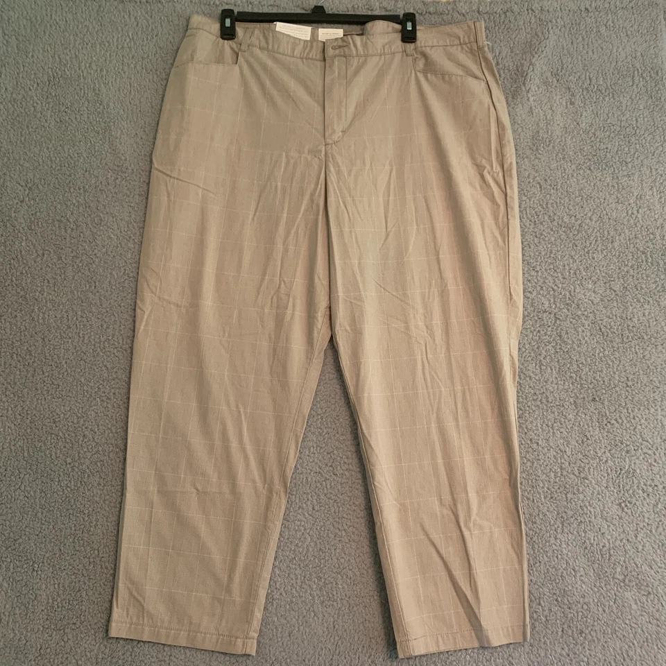 Riders By Lee Brown Wales Plaid Easy Care Pants. Size 24WP Petite