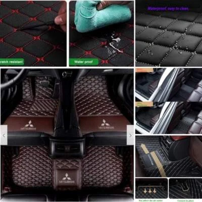 For Mitsubishi Car Floor Mat All Models Carpets Waterproof Custom Handmade Mat Foto 1 de 4