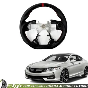 For 2013-2017 Honda Accord 9 Hydro Carbon Fiber Steering Wheel Red Ring - Picture 1 of 6