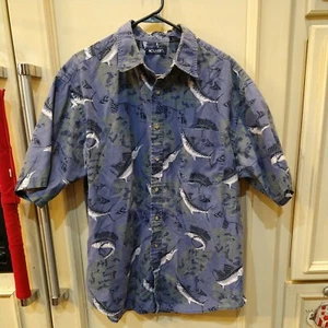 Camisa Puritan Para Hombre SS Informal Espada Pez con Botones Azul Talla XL 46-48 - Imagen 1 de 5