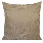 Linen Leaves Pattern 18x18 Lilac/Cream Decorative/Throw Pillowcase/Cushion Cover