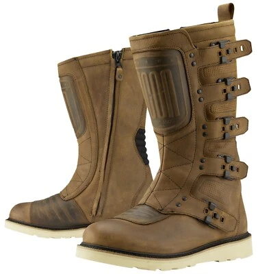 Icon Elsinore2 CE Mens Leather Motorcycle Boots Brown - Image 1 of 3