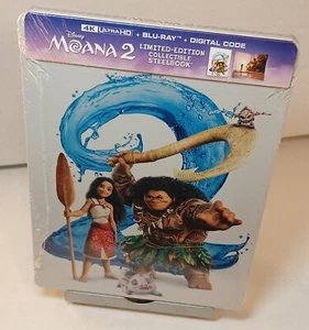 Moana 2 4K Steelbook (4K+Blu-ray) NEW (Sealed)-Box Shipping with Tracking - Picture 1 of 7