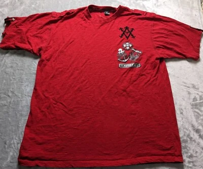 Avirex футболка мужская 2XL красный короткий рукав расслабленный вышитый Y2K Streetwear читать - Изображение 1 из 4