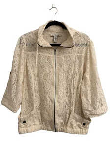 Vintage American Rag Cie All Lace Bomber Jacket sz 1X Boho - Picture 1 of 9