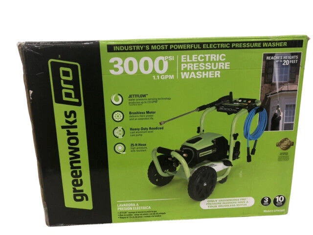 GreenWorks GPW3000 3000 Bar Cold Water Pressure Washer