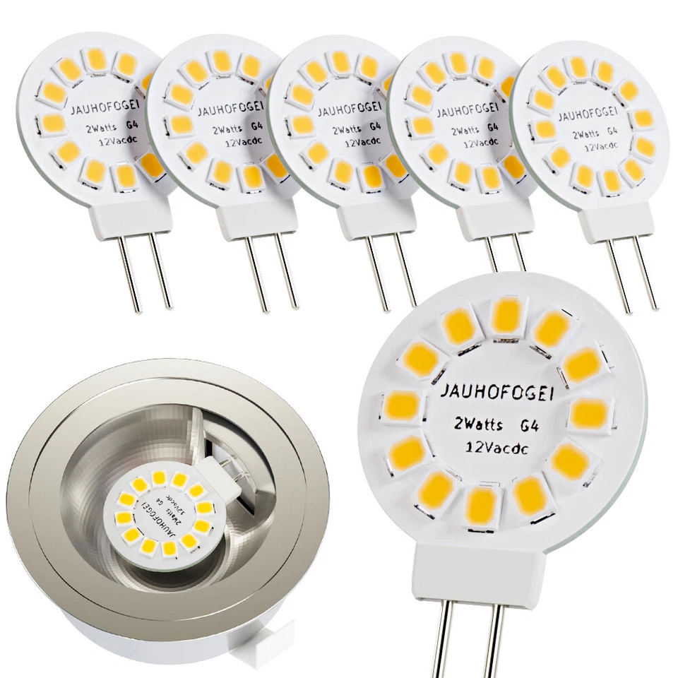 G4 LED Lampen 12V 24V, 2W Leuchtmittel Ersatz für 20W Halogenlampen Glühbirnen - Bild 1 von 1