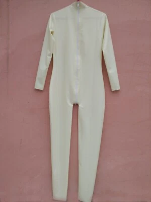 Latex Rubber Gummi Catsuit Halloween White Suit Bodysuit Cosplay Masquerade ball - Bild 1 von 2