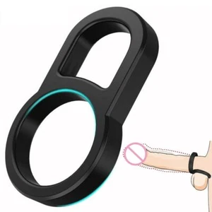 Silicon Cock and Ball Ring Soft Stretchy Erection Enhancer Cock Cage Penis Sling - Picture 1 of 12