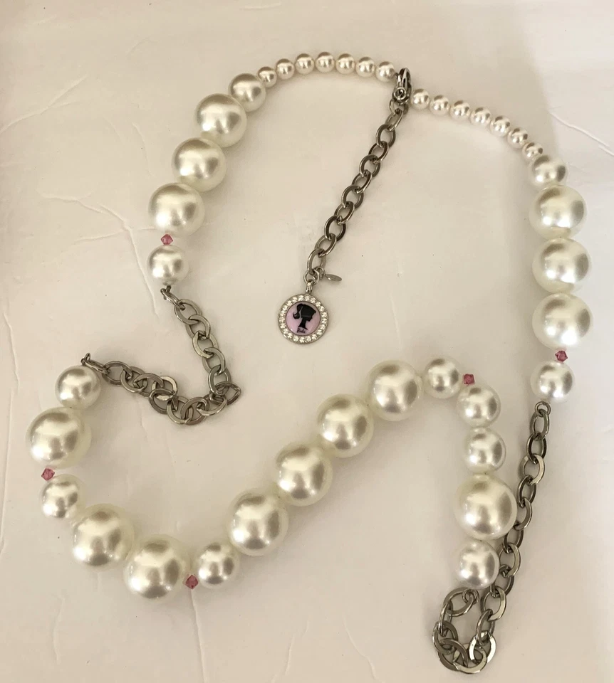 COLLAR/CINTURÓN BARBIE GRANDES PERLAS TARINA TARANTINO Cristales Swarovski Foto 1 de 3