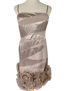 Karen Millen Dusky Pink Womens Dress Size 8 Evening Detachable Straps Silk - Picture 1 of 12
