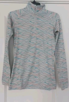 Mujer Nike Pro Combat ThermaFit Ajustado 1/4 Cremallera Gris Naranja Verde azulado Mujer Talla Pequeña Foto 1 de 4