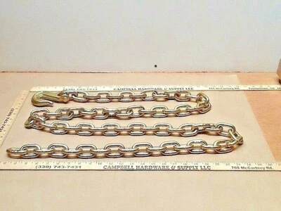 Auto Body Frame Machine Pull Chain 3/8" x 12' Grade 70 with 3/8" Grab Hook - Image 1 of 3