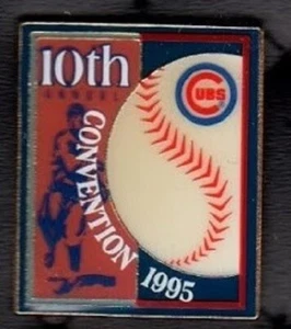 Vintage 1995 Chicago Cubs 10th Annual Fan Convention MLB Baseball Lapel Pin - Picture 1 of 1