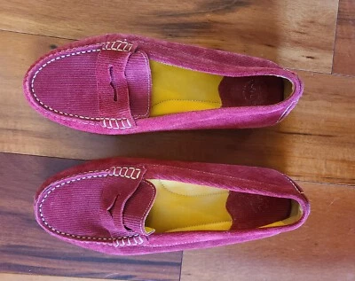 Mocasín para mujer Johnston & Murphy rojo pana gamuza Maggie penny talla 8,5 Foto 1 de 4