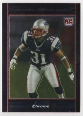 2007 BOWMAN CHROME ROOKIE Brandon Meriweather Rookie New England Patriots #BC14 - Image 1 of 2