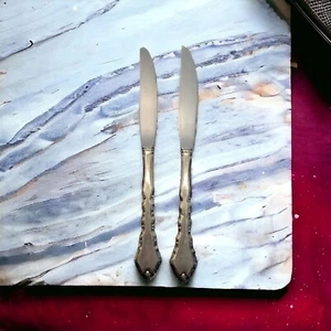 Pair of 2 Community Stainless Oneida Santinique Dinner Knives Flatware Dining - Picture 1 of 5