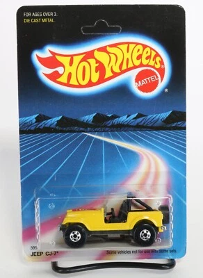 HOT WHEELS JEEP CJ-7, YELLOW, RIBBON TAMPO, 1988 - Image 1 of 4