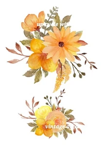 CALCOMANÍA DE TRANSFERENCIA DE PARED/MUEBLES SHABBY CHIC DISEÑOS DE FLORES DE MELOCOTÓN ELIGE EL TIPO ❤ - Imagen 1 de 9