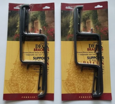 Panacea Flower Box Deck Brackets Size 2x4/2x6 Mount Flower Boxes 2pkgs=4brackets - Image 1 of 4