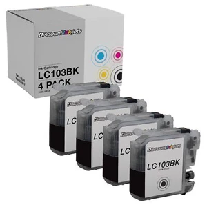 4 LC103BK for Brother LC103 XL BLACK HY Ink Cartridge MFC-J870 MFC-J875 MFC-J450 - Picture 1 of 7