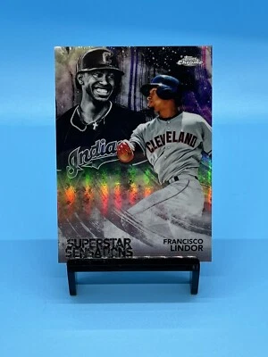 2018 Topps Chrome Superstar Sensations Francisco Lindor #SS-8 Indians - Image 1 of 2