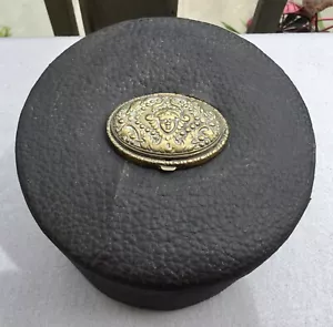 Art Nouveau Collar Box Decorative Brass Compartment For Pins Brooches Men/Women - Picture 1 of 12