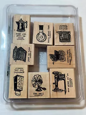 STAMPIN UP! JUEGO DE 8 JUEGOS DE PALABRAS DEL PASADO ANTIGUO DIVERTIDO ABANICO RALLADOR COSTURA Foto 1 de 3