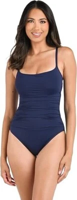 Island Goddess Rouched Body Lingerie Mio One Piece Swimsuit Indigo Size 8 - Image 1 of 4