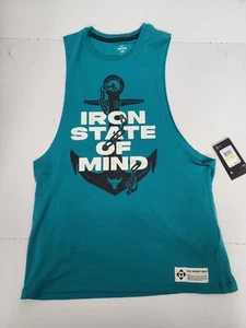 Under Armour Project Rock Iron Muscle Tank Top Mens M 1376941 Teal Green $40 - Picture 1 of 8