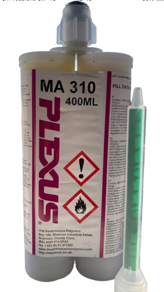 Plexus MA310 Two-part adhesive designed for structural bonding 400ml QTY 10 - Image 1 of 1