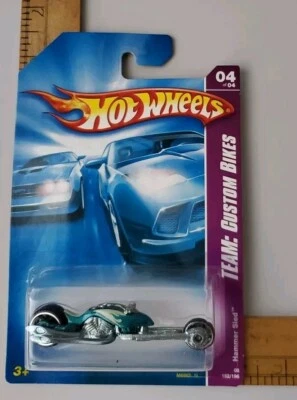 2008 HOT WHEELS HAMMER SLED CUSTOM BIKES MATTEL MOTORCYCLE ULTRA LOW CHOPPER 04 - Image 1 of 4