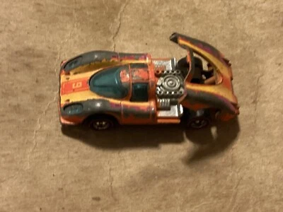 Hot Wheels Redline Porsch 917 1969 naranja colores voladores base de plástico rara - HC Foto 1 de 4