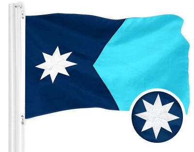 G128 Minnesota New Version MN State Flag 3x5 Ft Embroidered 300D Polyester - Image 1 of 4